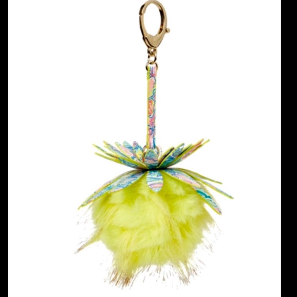 NWT Lilly Pulitzer Pineapple Pom Pom Purse Charm